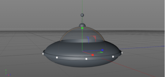 如何利用C4D制作小黃人飛碟模型-32