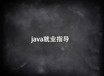 java就業(yè)指導(dǎo)