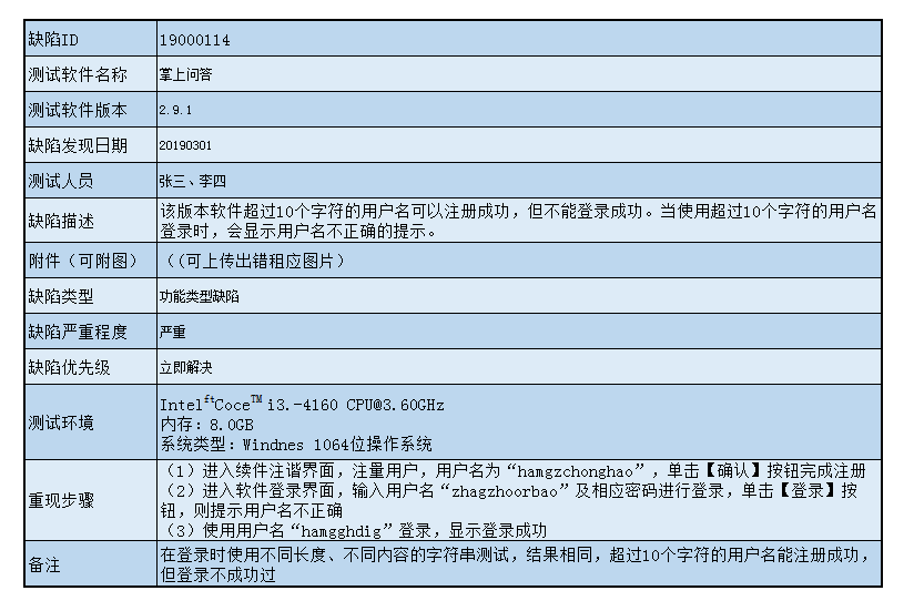 缺陷報(bào)告