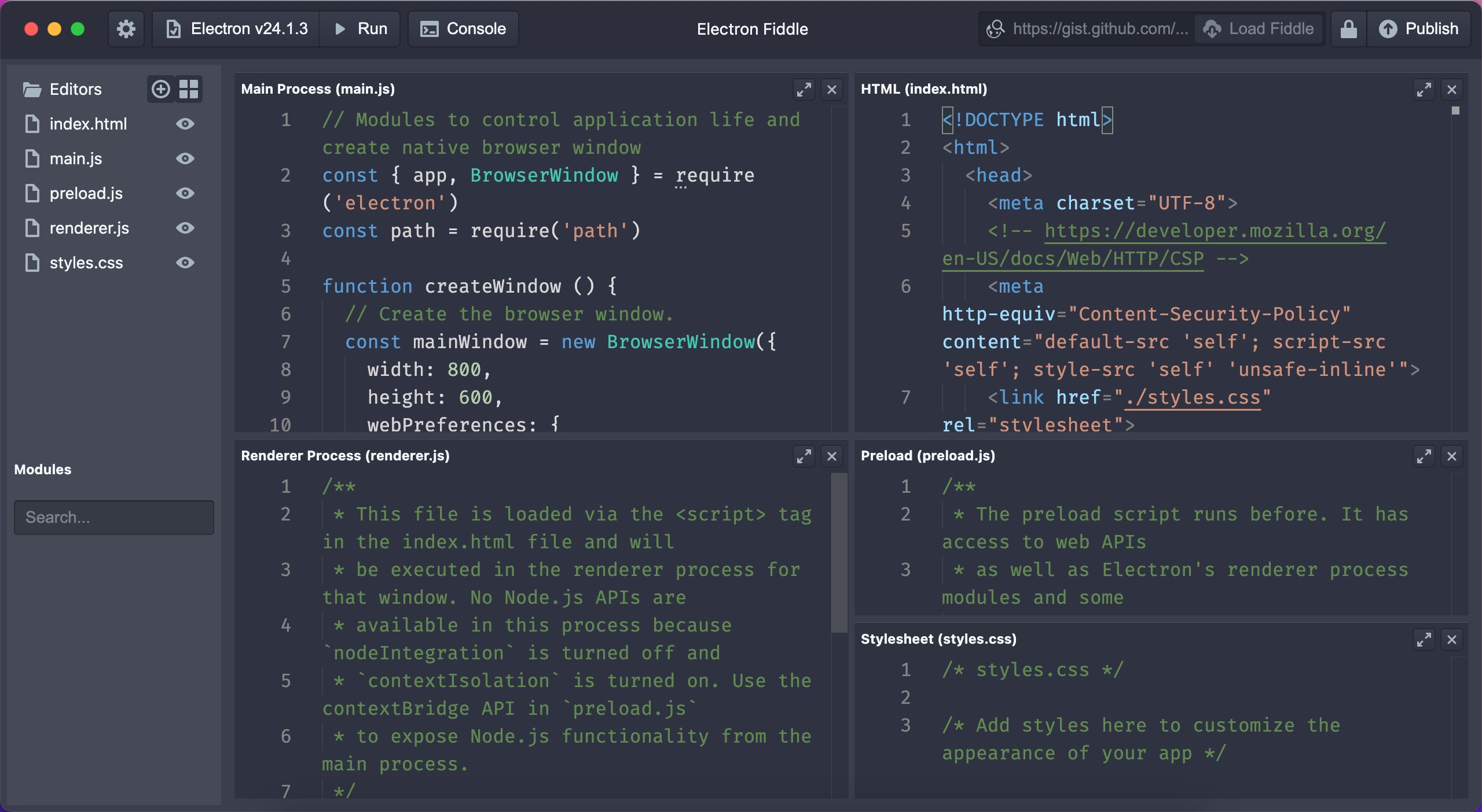 Electron Fiddle